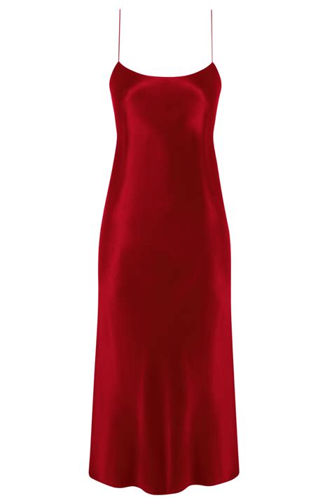 The Carolyn Silk Slip Dress In Red — Refine Red Slip Dress Red Silk Mini Dress Red Dresses
