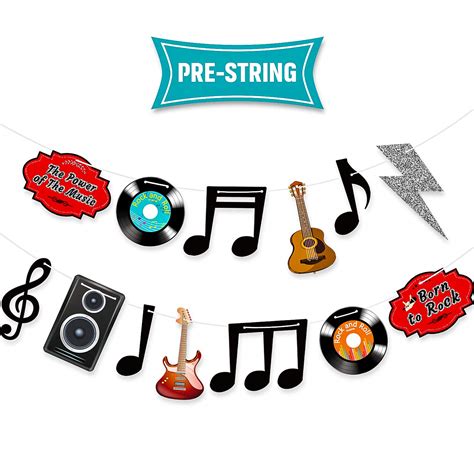 Buy Music Note Decorations Banner 1950‘s Rock And Roll Party