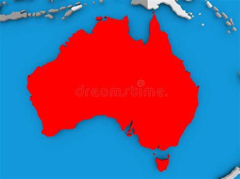 Map Of Australia Stock Illustration Illustration Of Render 100999482