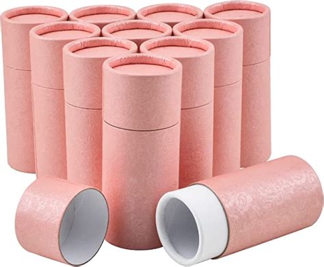 Wandic Small Kraft Paperboard Tubes 12 Pieces Pink Round Kraft Paper