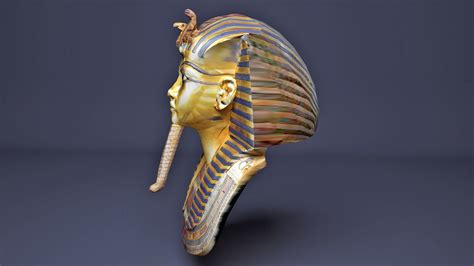 3d Model King Tutankhamun Mask Egyptian Turbosquid 1317678