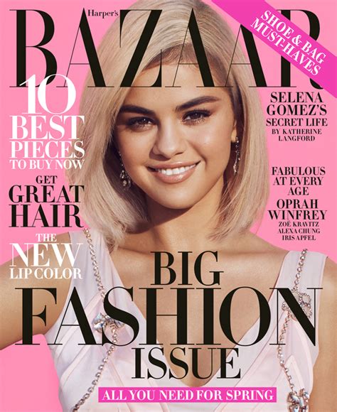 Selena Gomez Covers Harpers Bazaar Marchs Issue Tom Lorenzo