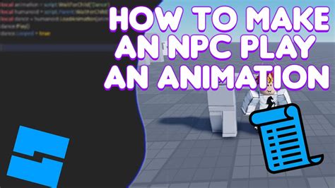 How To Make An Npc Play An Animation Roblox Studio Youtube