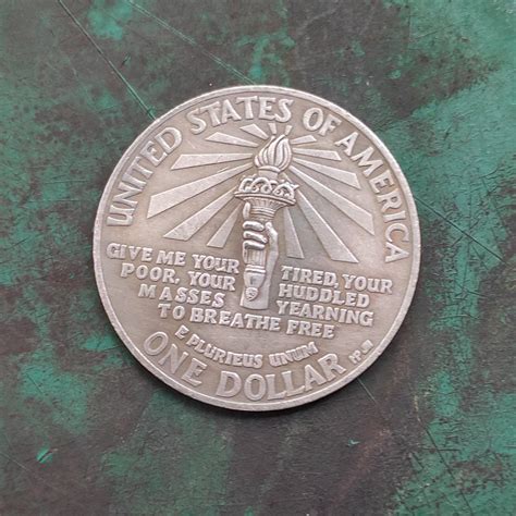 Us 1906 Liberty Ellis Island One Dollar Copy Coin