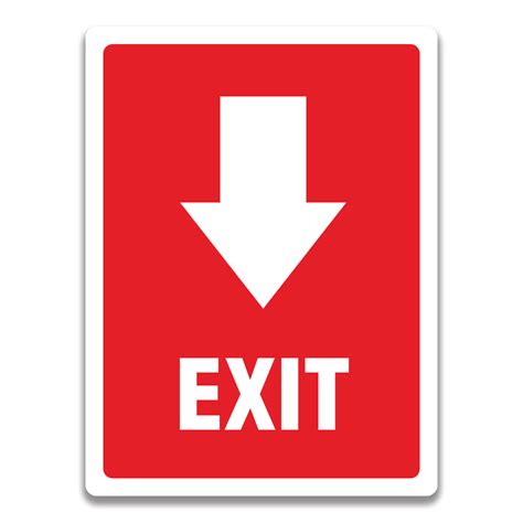 Exit Sign Safety Sign And Label
