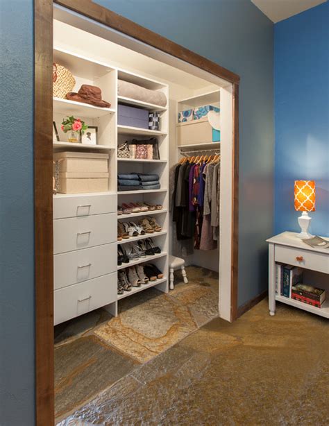 White Reach In Closet Organizer In Blue Room Modern Wardrobe Orange County By Interior