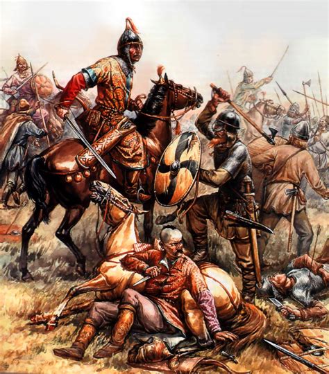 Mongols In Combat In Russia Ancient Warfare Historical Warriors