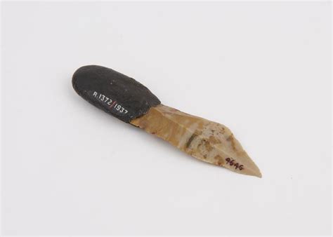 Crude Circumcision Knife Made From Stone Flint With Handle Fashioned
