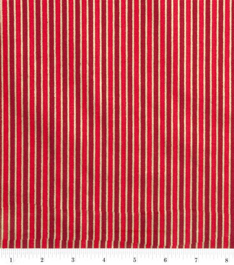 Holiday Inspirations Fabric Gold Stripe On Red Item 11039401 Holiday