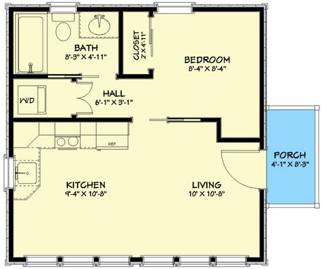 400 Square Foot Sun Filled Tiny House Plan 560004tcd Architectural
