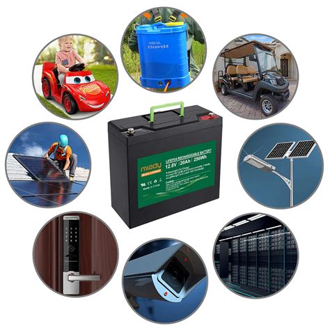 12v 20ah Deep Cycle Lifepo4 Battery 2000 Cycles Miady Lfp16ah