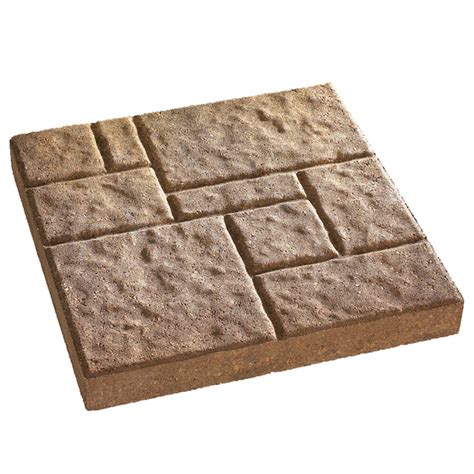 16 In L X 16 In W X 2 In H Square Tanbrown Concrete Patio Stone In The
