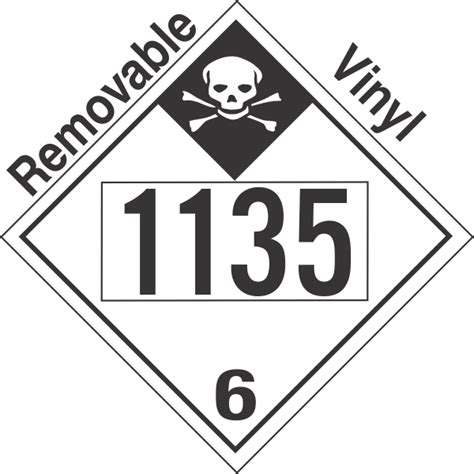 Inhalation Hazard Class Un Removable Vinyl Dot Placard