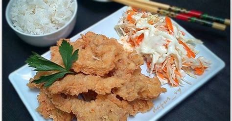 Selain sehat kamu juga bisa diet sehat dengan beberapa makanan ini. Resep Crispy Chicken Bites with salad mayonnaise ala ...