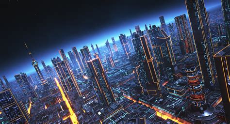 3d Futuristic City Future Turbosquid 1327933