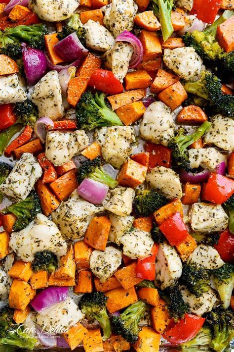 Garlic Herb Chicken & Sweet Potato Sheet Pan Meal Prep ...