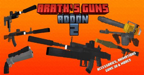 Araths Guns 2 Addon 120 119 Mcpebedrock Mod 9minecraftnet