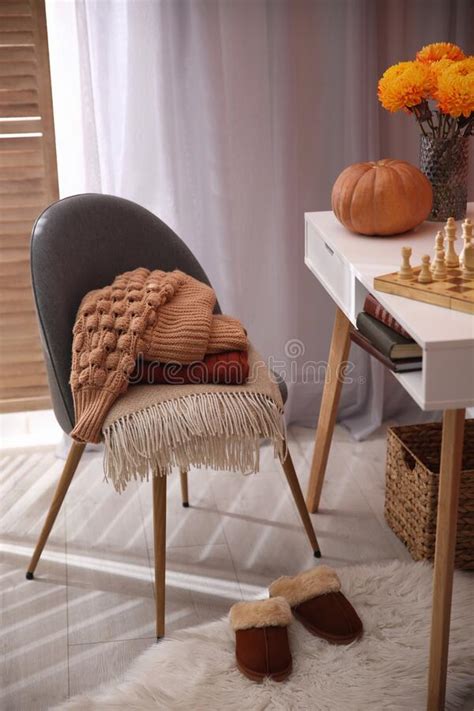 Cozy Room Interior Inspired By Autumn Colors Stock Photo Image Of