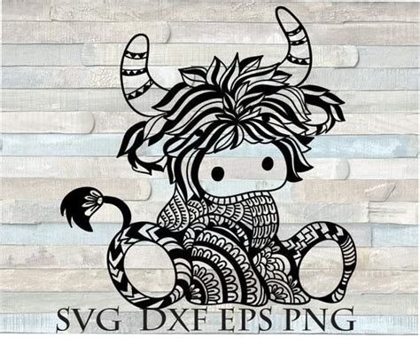 Free 185 Free Highland Cow Svg SVG PNG EPS DXF File