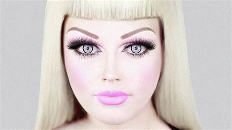 Barbie Makeup How To Transform Halloween Doll Tutorial Youtube