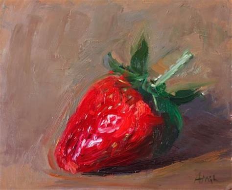 Daily Paintworks Strawberry Original Fine Art For Sale Anna