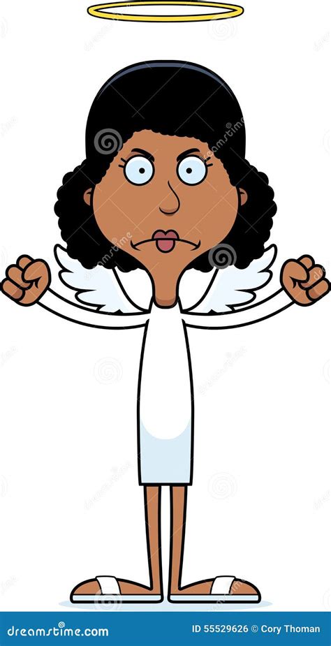 Cartoon Angry Angel Woman Stock Vector Illustration Of Angel 55529626