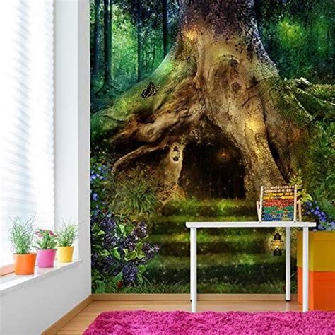 Magical Tree House In A Forest Fantasy Fairytale Wall Mural