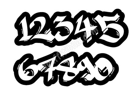 Beste Graffiti Zahlen 0 9 Schriftarten Vektor Kostenlos Graffiti