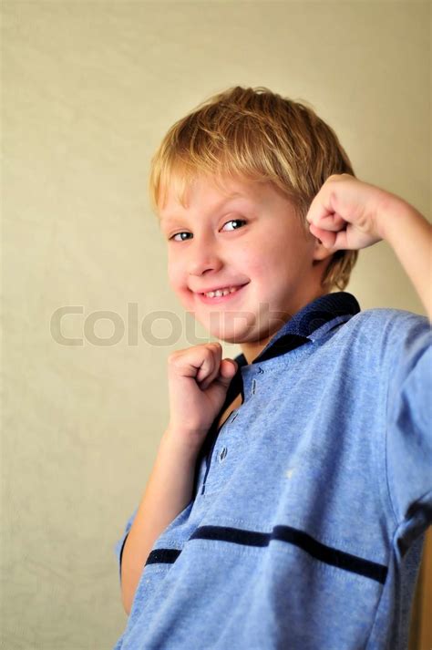Boy With Fists Stock Image Colourbox