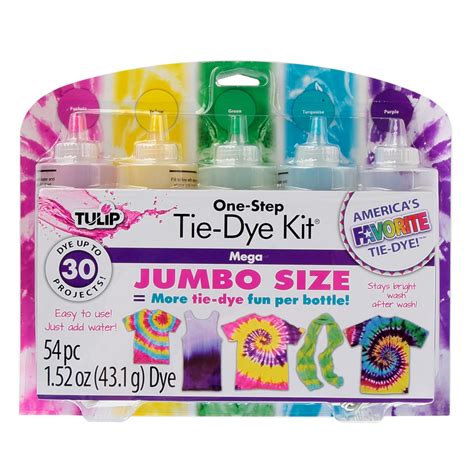 Tulip 5 Color One Step Tie Dye Kit Mega Dye Bright Rainbow Dye