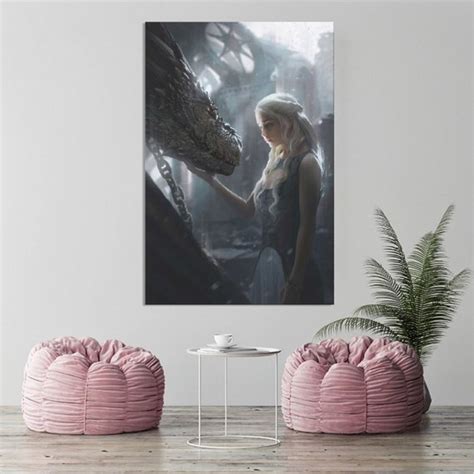 Game Of Thrones Daenerys Targaryen Canvas Art Poster And Wall Etsy
