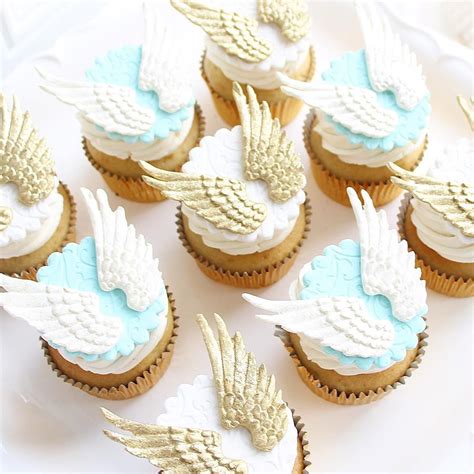 Impress your loved ones with these lovely cupcake toppers! #angel #cupcakes | Baby boy birthday cake, Angel baby ...