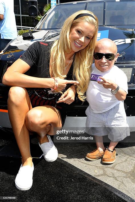 Playmate Jessa Hinton And Actor Verne Troyer Arrive At The Celebrity