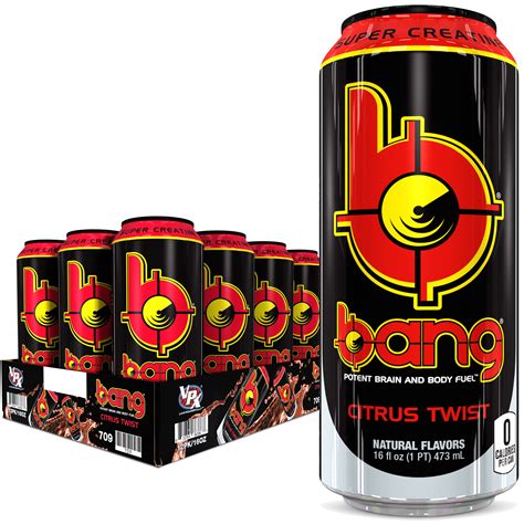 12 Cans Bang Citrus Twist Energy 16 Fl Oz