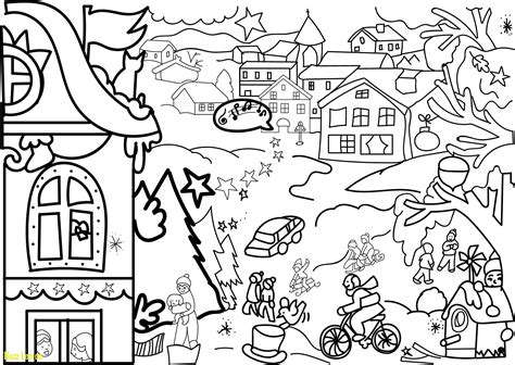 Christmas houses with santa claus. Winter Village Coloring Pages at GetColorings.com | Free ...