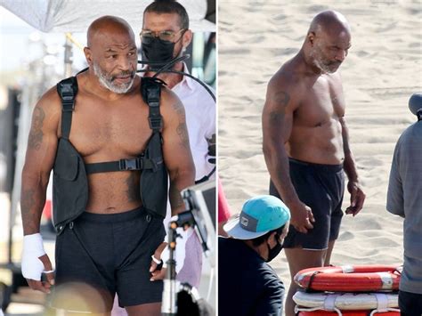 Mike Tyson In Shirtless Steel Cage Showdown On La Beach Still Ripped