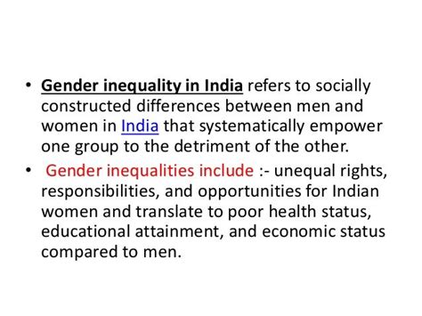 gender inequality between india and india