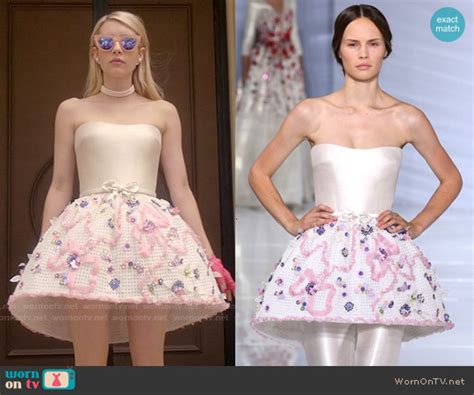 Wornontv Chanels Structured Strapless Dress On Scream Queens Emma