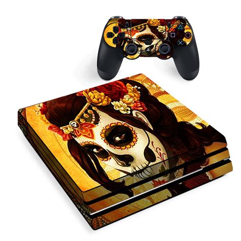 Skin For Sony Ps4 Pro Console Decal Stickers Skins Cover Skull Girl