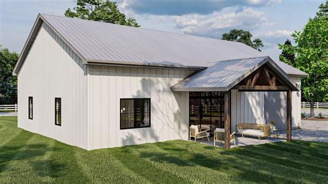 Barndominium With Drive Through Shop 62381dj Architectural Designs