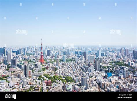 Tokyo Tower And Tokyo Skytreeview From Roppongi Hills Observatory Sky