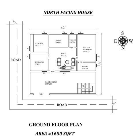 44 2 Bhk House Plan Drawing Pdf Png