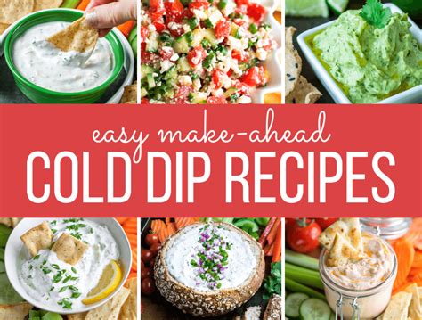 Get christmas appetizer recipes that can be made in advance, like dips, bruschetta, crackers, toasts, and more ideas. 12 Easy Make-Ahead Cold Dip Recipes | Cold dip recipes, Cold dips, Healthy snacks recipes