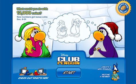 Members attend new parties, play exclusive games, and earn virtual coins they can use to design igloos, customize outfits and adopt pet puffles. Club Penguin New Bonus Coins Login Screen - Club Penguin ...