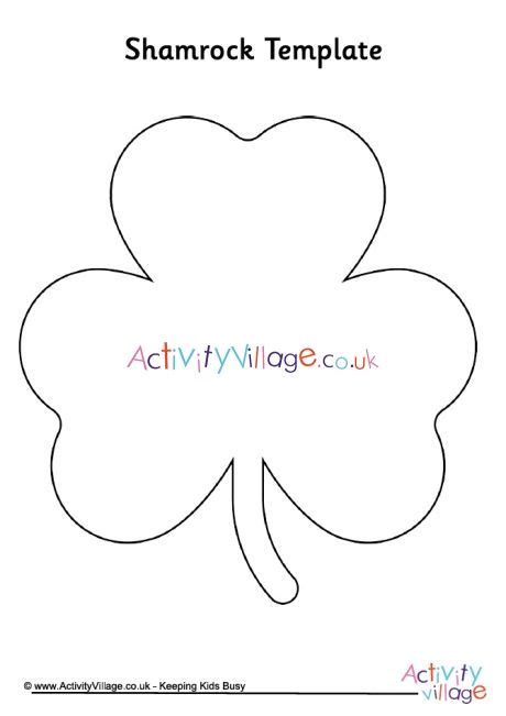 Shamrock Template 1 Shamrock Template Shamrock Kids Busy Activities