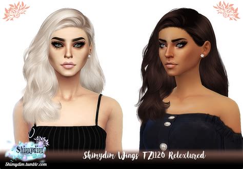 Shimydim Wings Tz1120 Hair Retextured Sims 4 Hairs