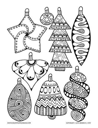 Fine Beautiful Christmas Ornament Coloring Sheet 6 Step Sequencing