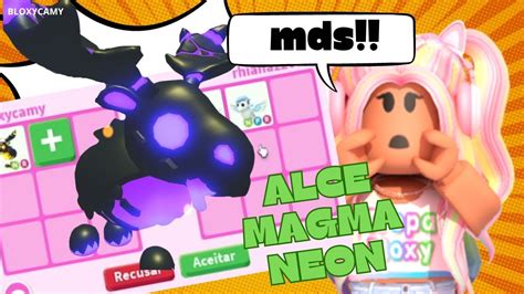 Troquei Alce Magma Mega Neon Adopt Me Youtube