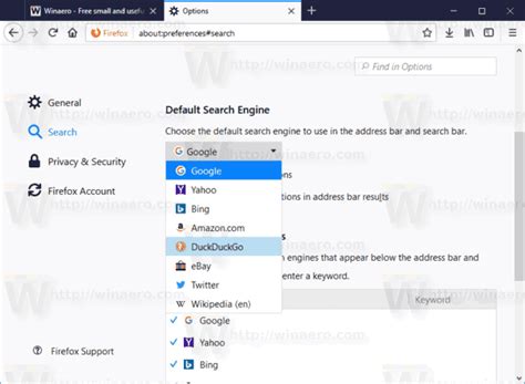 Change Default Search Engine In Firefox