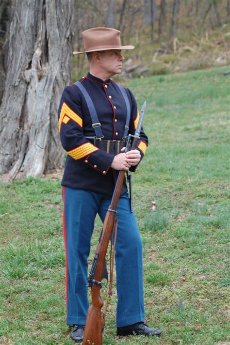 NCO Rifleman (NCO) Uniform (SAW) (1898) | Marine corps uniforms, Usmc